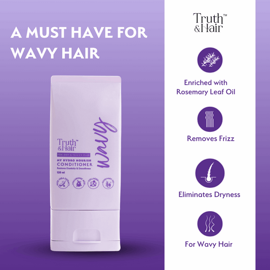 Truth & Hair Hydro Nourish Conditioner For Wavy Hair 120ML