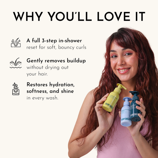 Fix My Curls Wash Day Bundle ( Cleansing Shampoo, Moisturizing Shampoo, Hydrating Deep Conditioner)