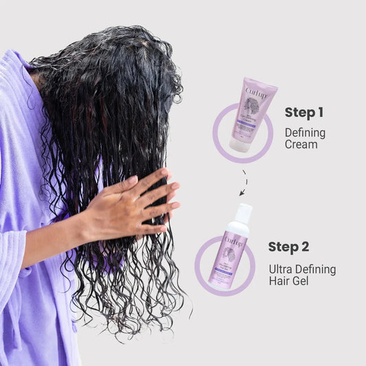 Curl up Hair Styling Combo with Curly Hair Cream & Gel