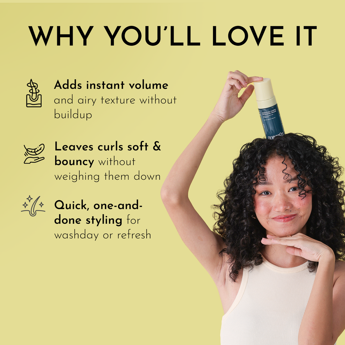 Fix My Curls Weightless Whip Volumizing Mousse