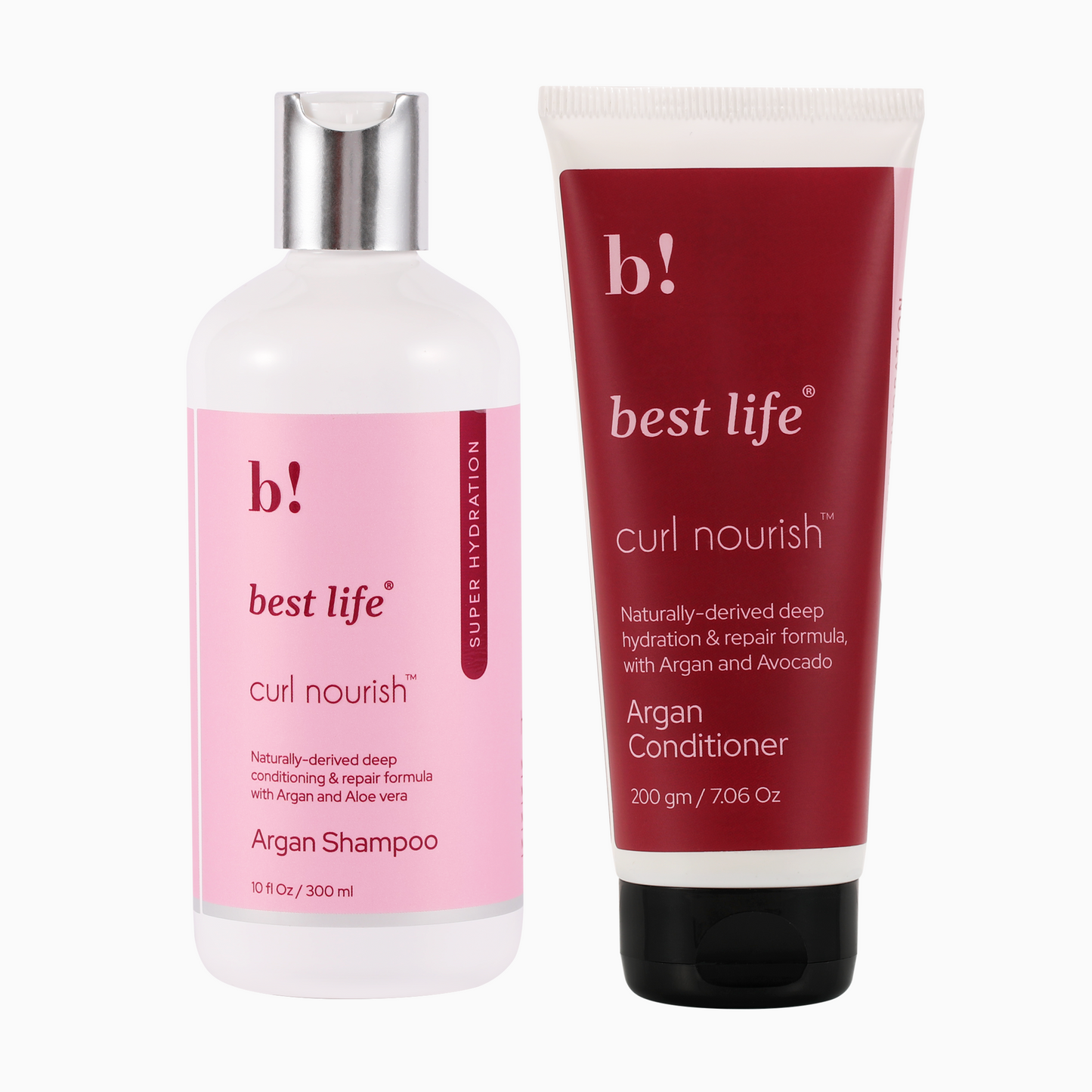 Best Life Moroccan Argan Oil Hair Shampoo and Conditioner Set for Dull, Dry & Frizzy Hair