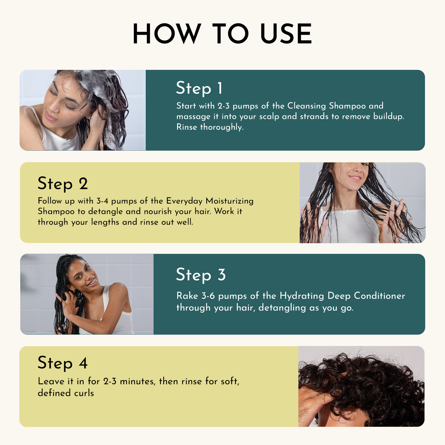 Fix My Curls Wash Day Bundle ( Cleansing Shampoo, Moisturizing Shampoo, Hydrating Deep Conditioner)