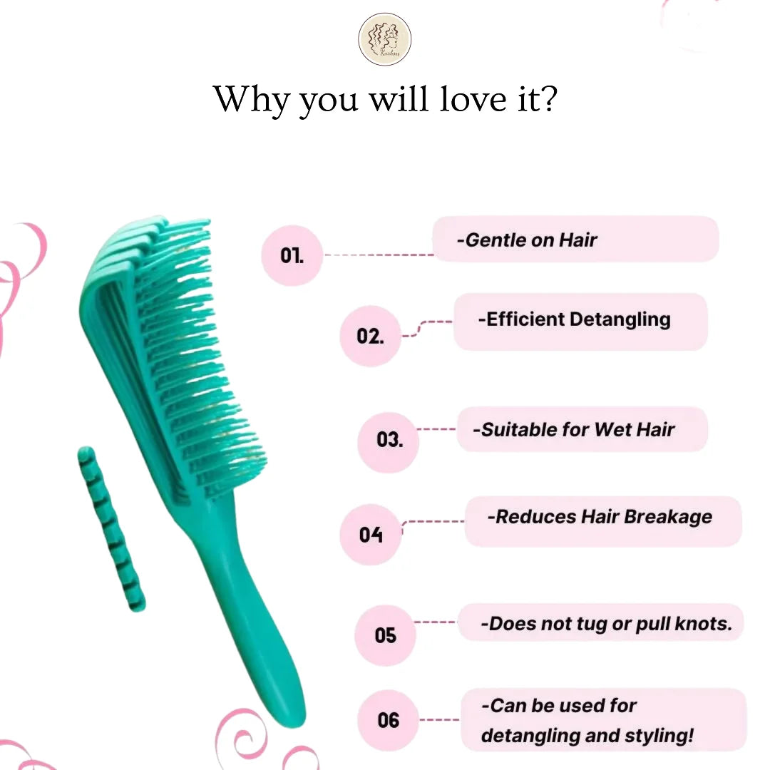 Detangling hair brush