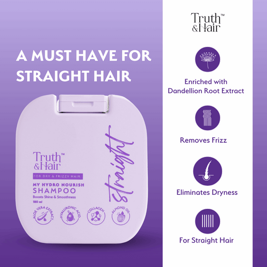 Truth & Hair Hydro Nourish Shampoo For Straight Hair 180 ML