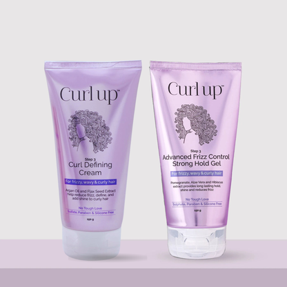 Curl Up Curl Styling Combo with Curl Defining Cream & Advanced frizz Control Gel