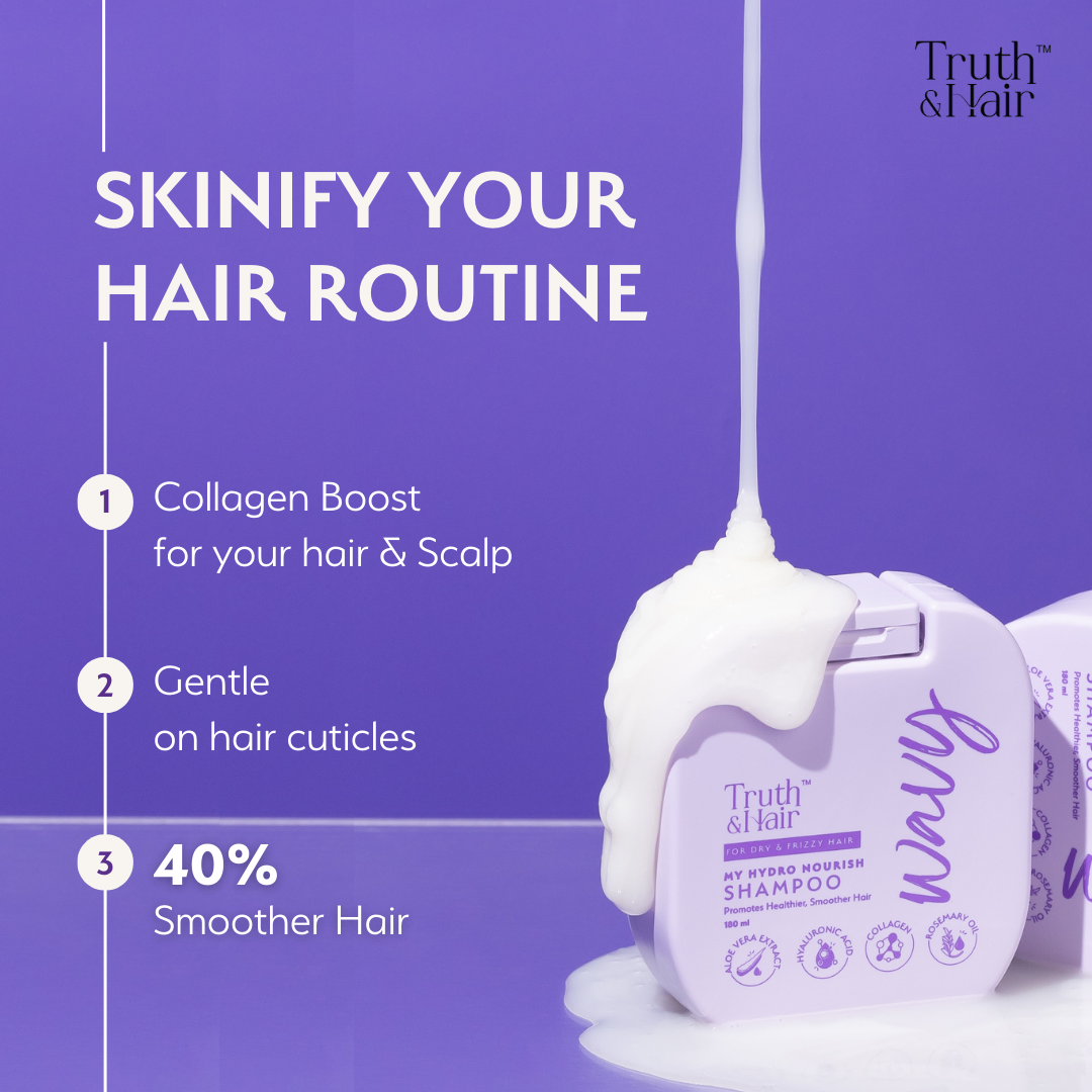 Truth & Hair Hydro Nourish Shampoo For Wavy Hair 180ML