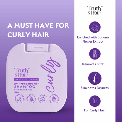 Truth & Hair Hydro Nourish Shampoo For Curly Hair 180ML