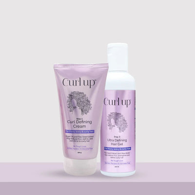 Curlup Hair Styling Combo with Curly Hair Cream & Gel