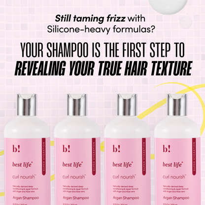 Best Life Moroccan Argan Oil Hair Shampoo and Conditioner Set for Dull, Dry & Frizzy Hair