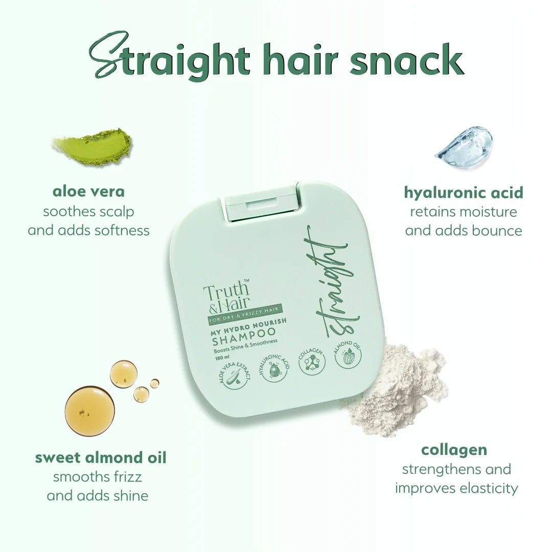 Truth & Hair Hydro Nourish Shampoo For Straight Hair 180 ML