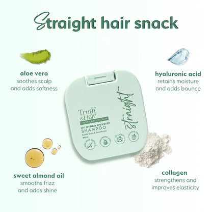 Truth & Hair Hydro Nourish Shampoo For Straight Hair 180 ML