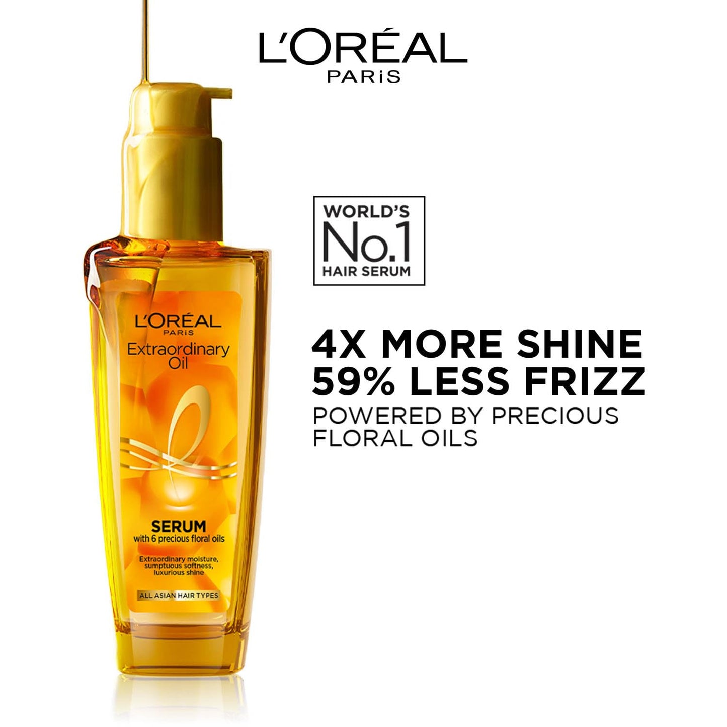 L'Oreal Paris Extraordinary Oil Hair Serum Powered by Floral Oils for All Hair Types
