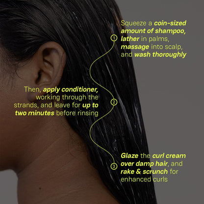 Moxie Hair Shampoo, Conditioner & Super Defining Curl Cream Set