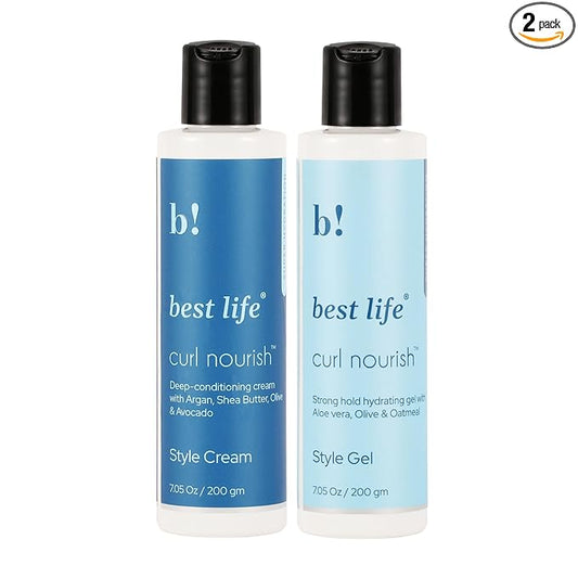 Best Life Curl Nourish Hydrating Hair Style Cream & Gel Set for Curly and Wavy Hair 200 ML