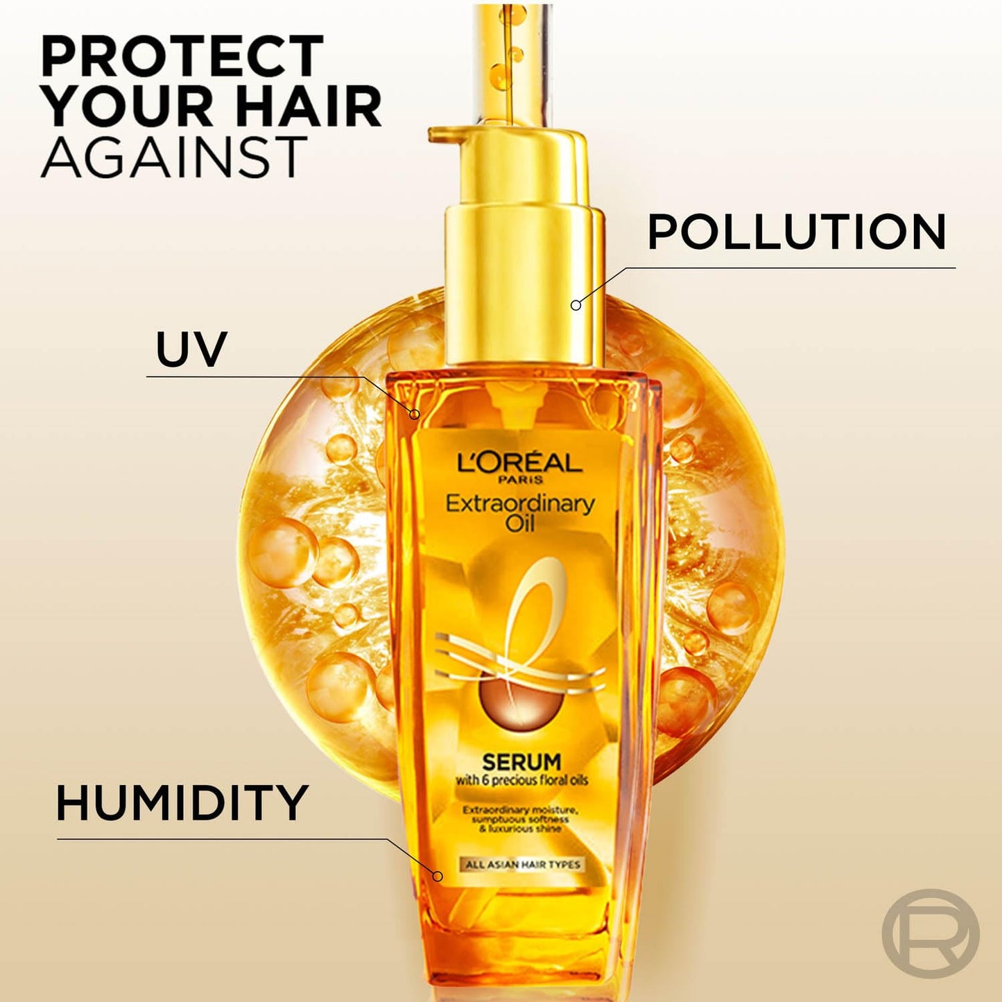 L'Oreal Paris Extraordinary Oil Hair Serum Powered by Floral Oils for All Hair Types