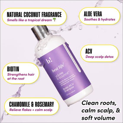 Best Life Naturals Biotin ACV Shampoo 300ml