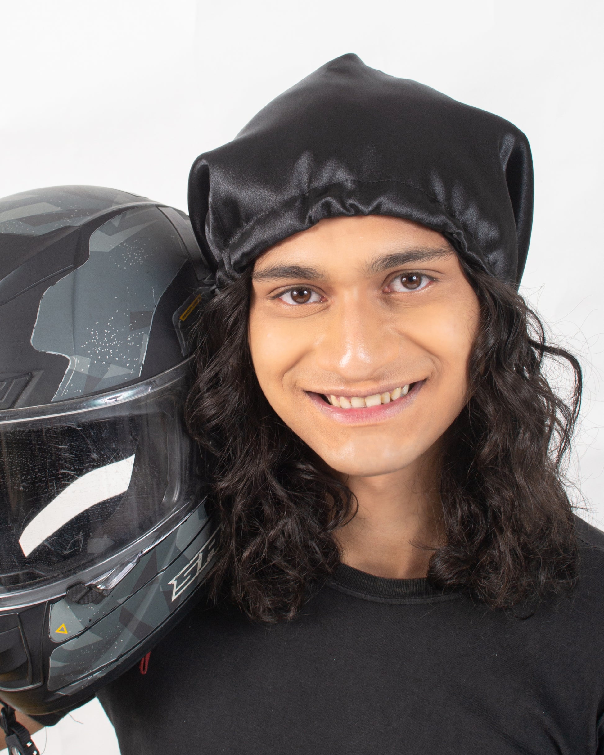 buff under motorcycle helmet Helmet Hair Buff – Kurlstop