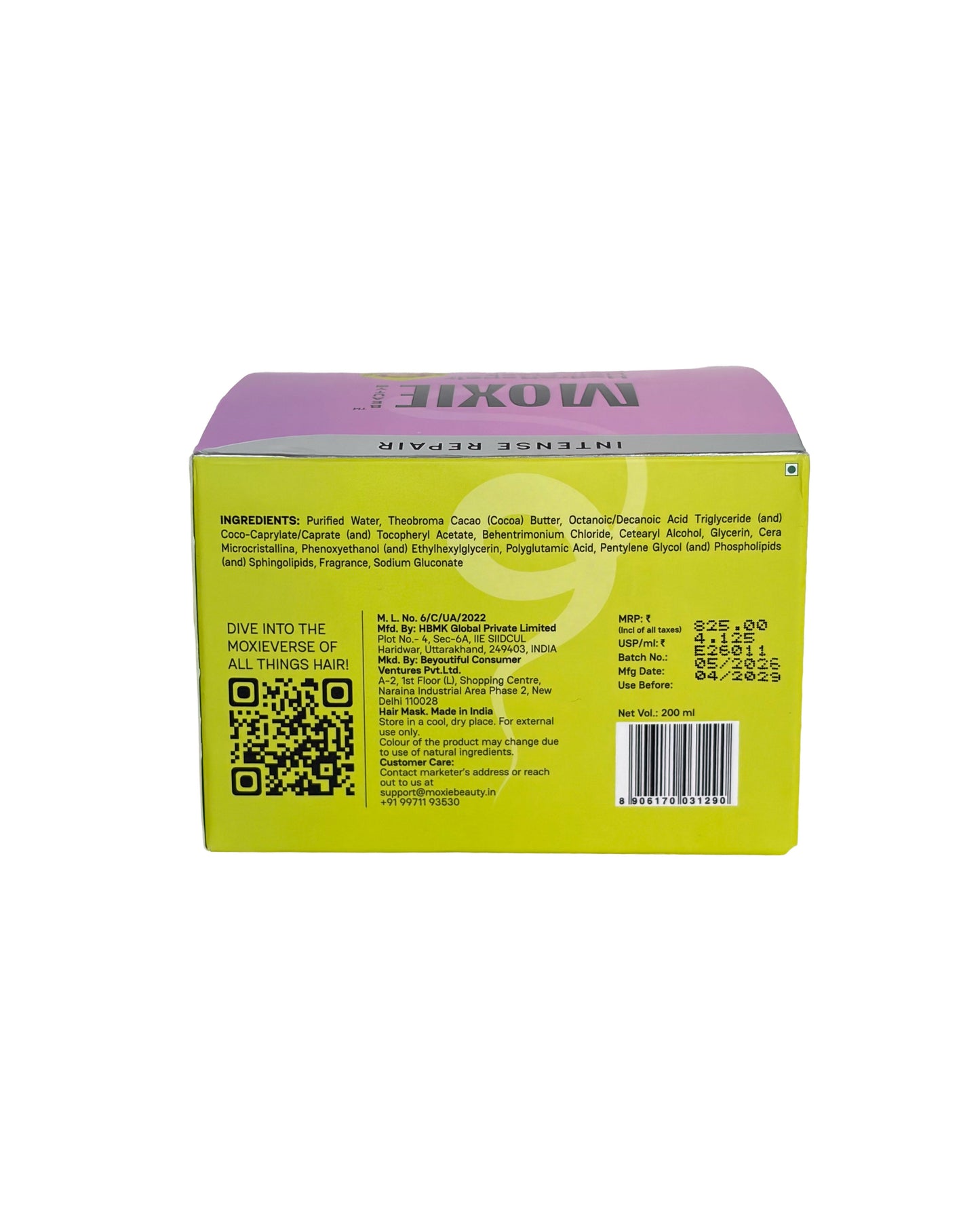 HydroRepair Hair Mask Packaging