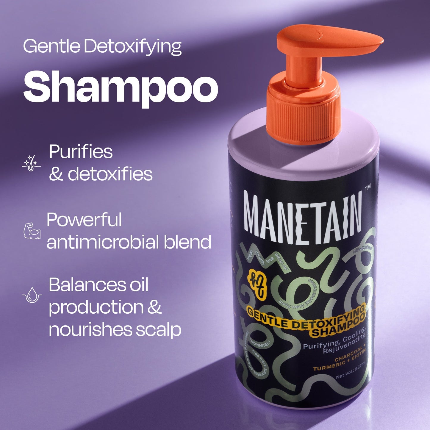 Manetain Gentle Detoxifying Shampoo - Benefits