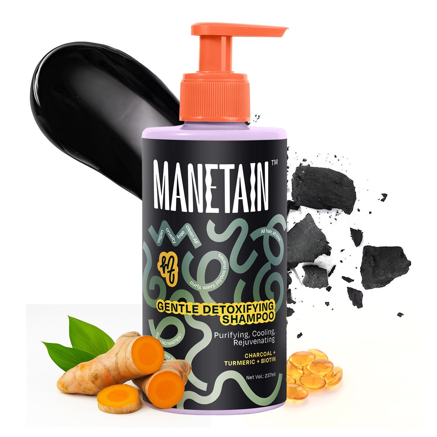 Manetain Gentle Detoxifying Shampoo - Product Display