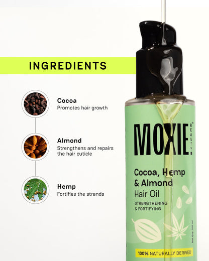 Moxie Cocoa, Almond & Hemp Hair Oil