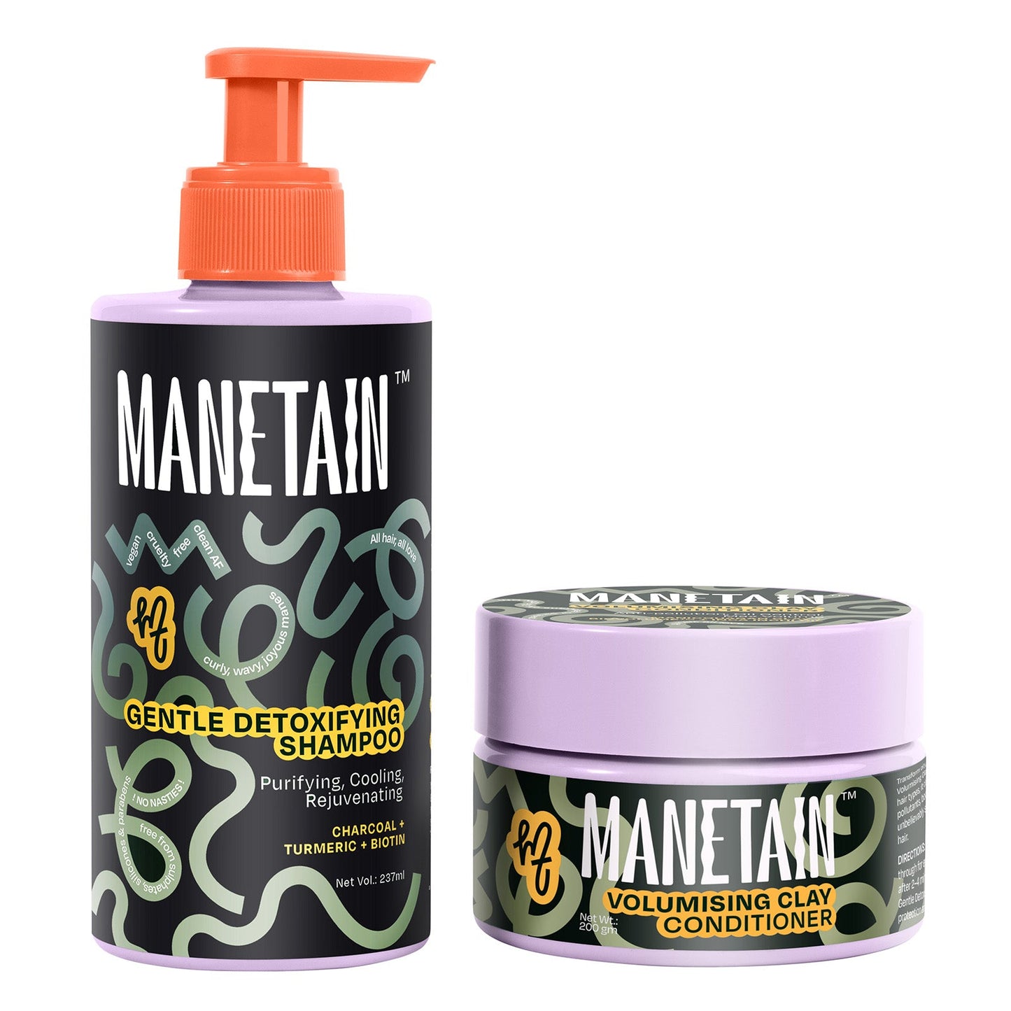 Oil Control Combo - Gentle Detoxifying Shampoo & Volumising Clay Conditioner