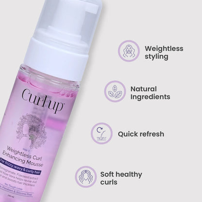 Curl up Weightless Curl Enhancing Mousse 150 Ml