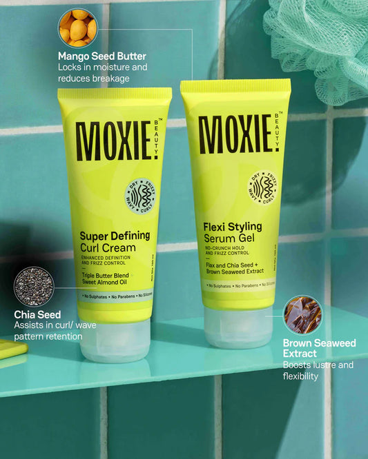 Moxie Curly Vibe Setter Travel Duo (Leave-In Cream + Gel) 50ml