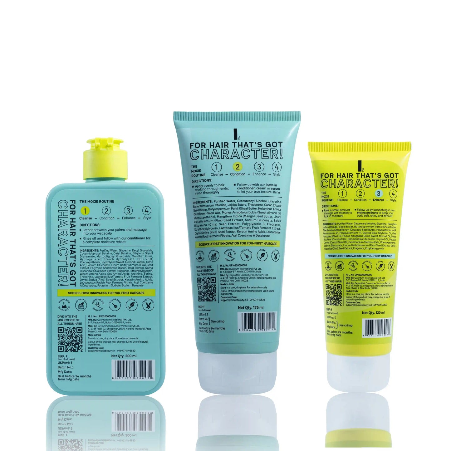 Moxie Hair Shampoo, Conditioner & Super Defining Curl Cream Set