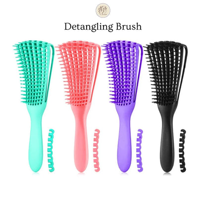 Detangling hair brush