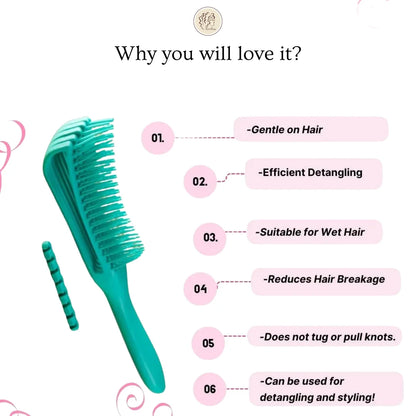 Detangling hair brush