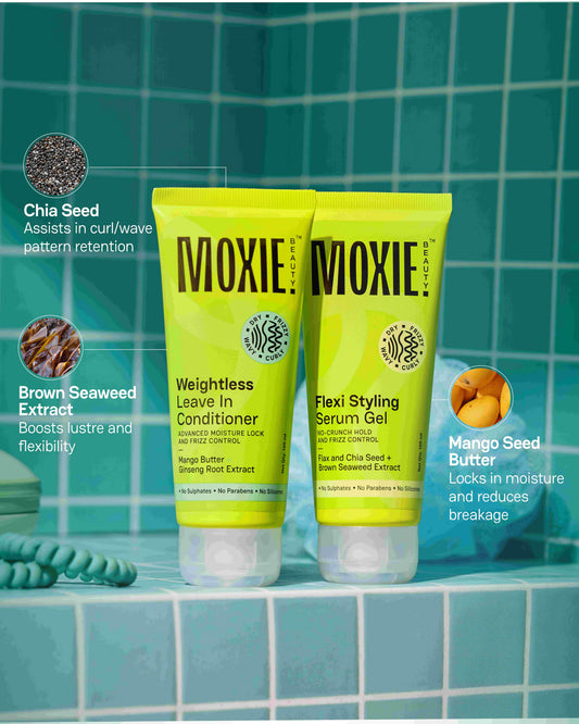 Moxie Wavy Vibe Setter Duo For Wavy Hair (Leave-In + Gel)